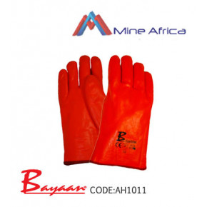 Bayaan PVC Fluorescent Orange Freezer Gloves 27cm